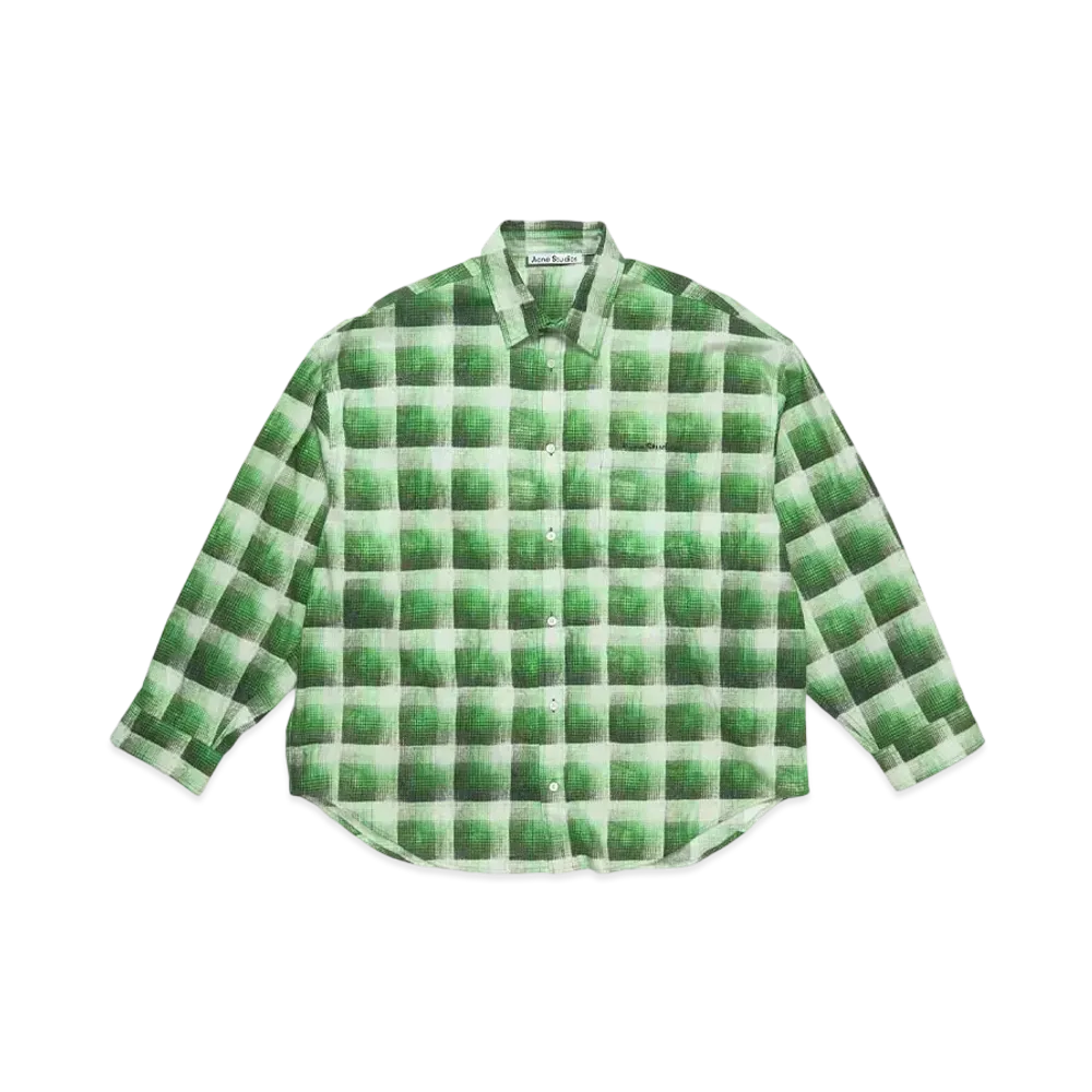 Acne Studios Check Button-Up Shirt "Green"