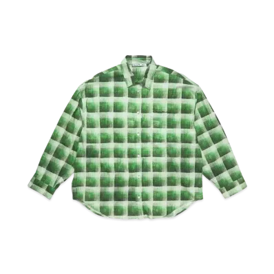 Acne Studios Check Button-Up Shirt "Green"
