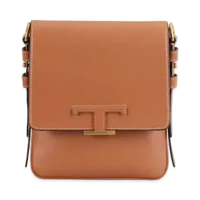 TOD'S Leather Tods T Time Les Crossbody Mini "Brown"