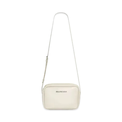 BALENCIAGA Everyday Medium Camera Bag In Grained Calfskin "Beige"