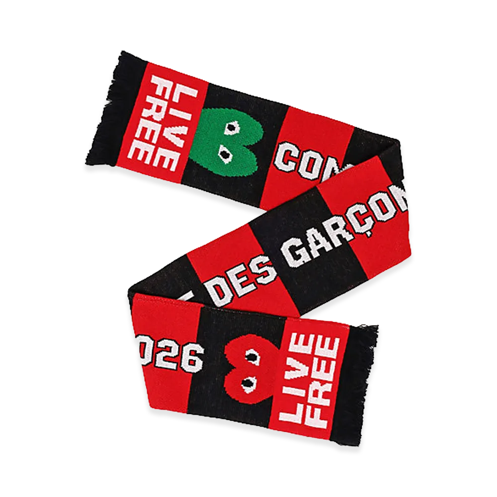 PLAY COMME des GARCONS MARKET PLAY Scarf (Striped) "Black/Red/White"