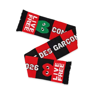 PLAY COMME des GARCONS MARKET PLAY Scarf (Striped) "Black/Red/White"