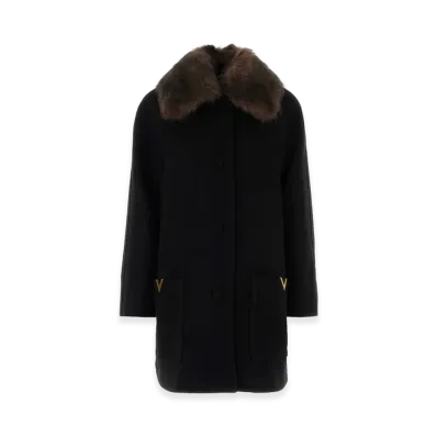 Valentino Women's Wool Coat "Black"