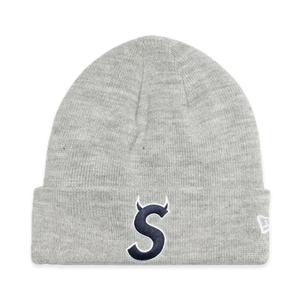 Supreme New Era S Logo Beanie "Heather Grey" (22FW)