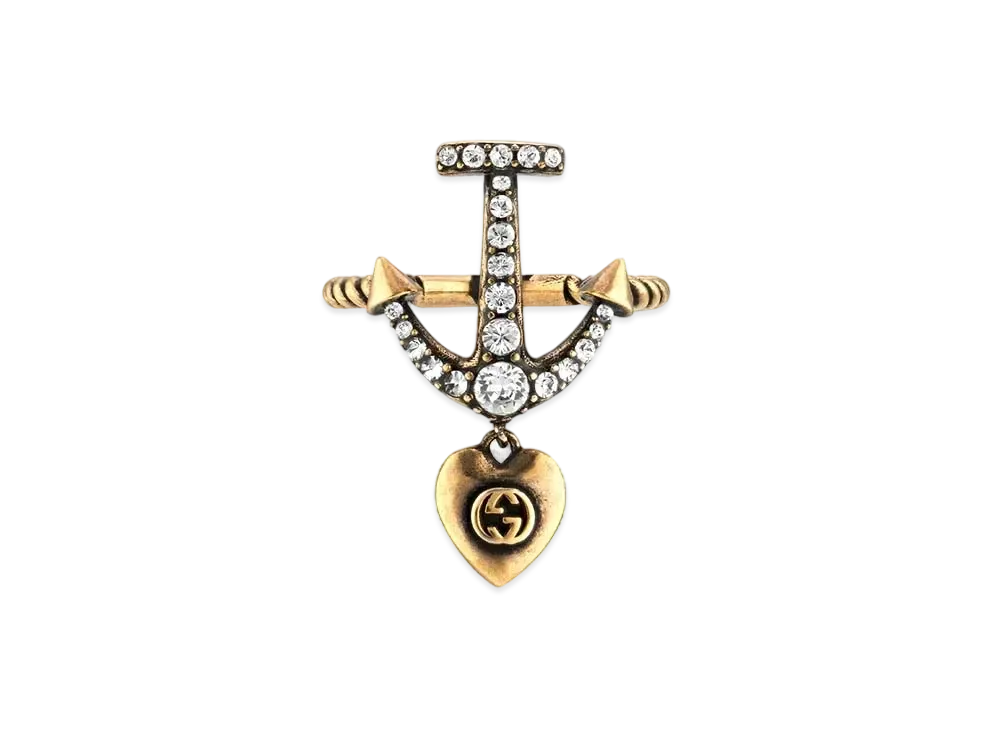 GUCCI Ring With Anchor And Heart