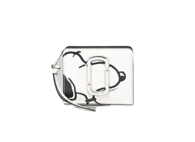 Marc Jacobs Peanuts X Marc Jacobs The Snapshot Mini Compact Wallet "Cotton Multi"