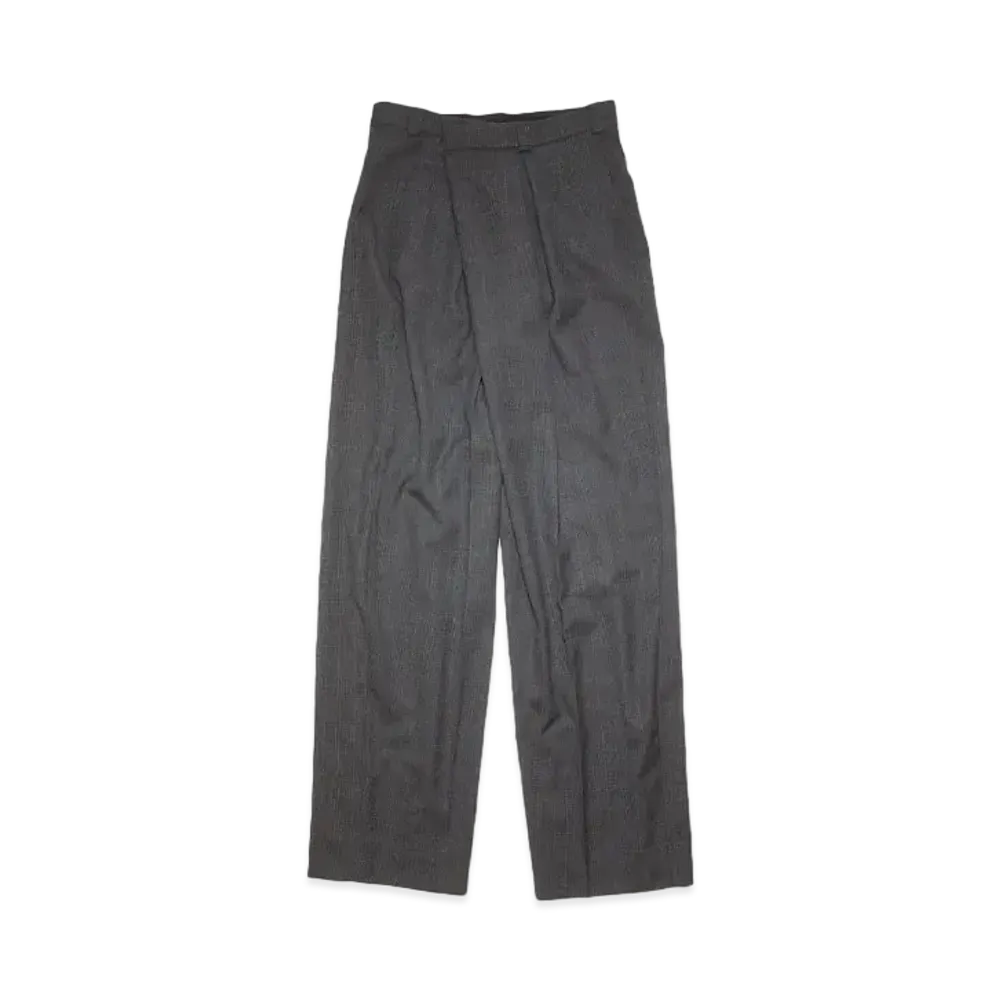 Acne Studios Tailored Wool Blend Wrap Trousers "Grey/Black"