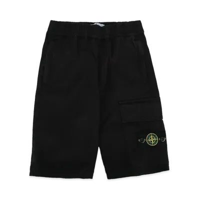 Stone Island Kids Cargo Bermuda Shorts "Black"