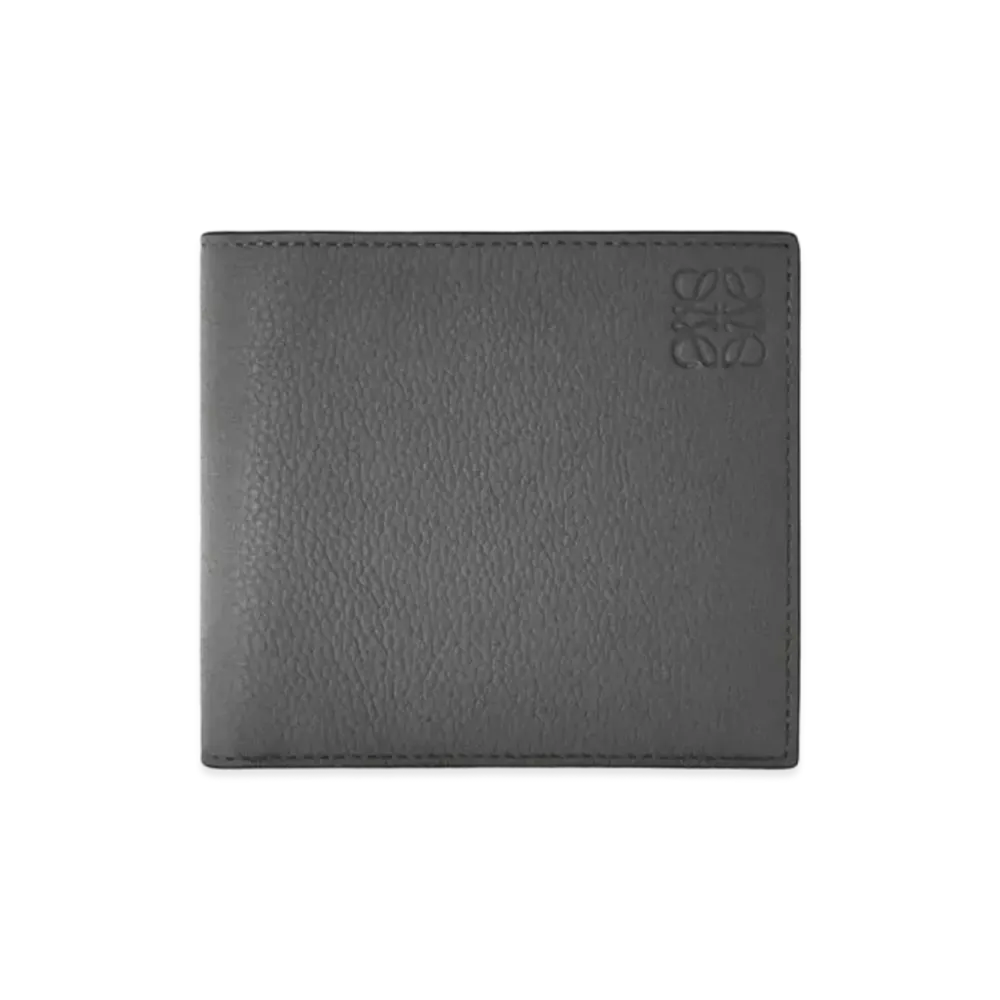 LOEWE Bifold Wallet In Soft Grained Calfskin "Anthracite"