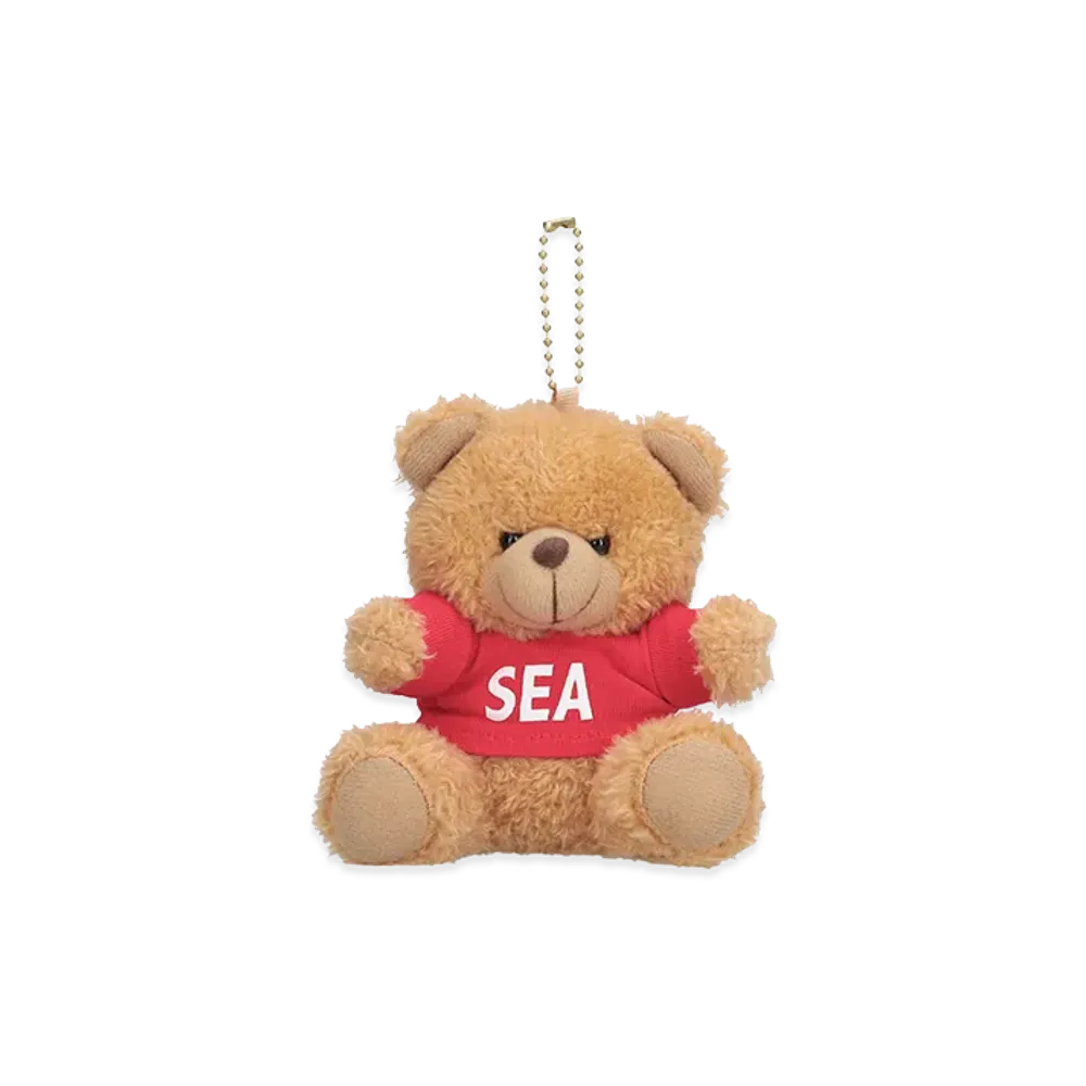 WIND AND SEA Teddy Bear Key Ring "Red"