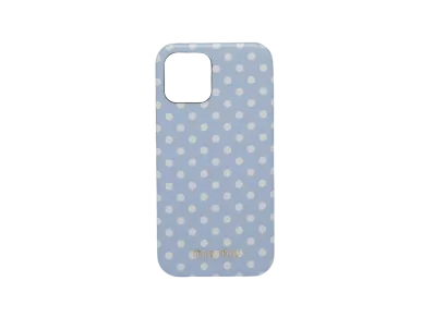 MIU MIU Madras Leather iPhone 12,12 Pro Cover "Sky Blue/White"