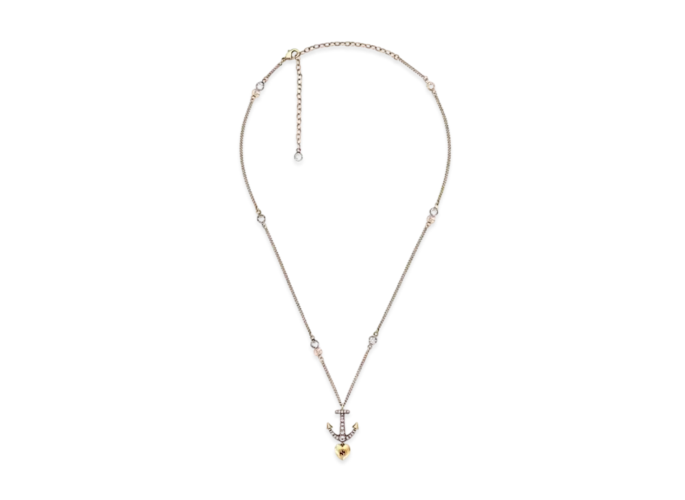 GUCCI Neckalce With Anchor And Heart