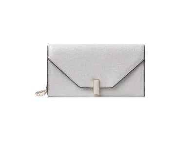 Valextra Iside Chain Wallet "Ash Gray"