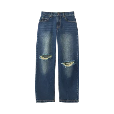 X-Girl Low Rise Distressed Denim Pants "Indigo"