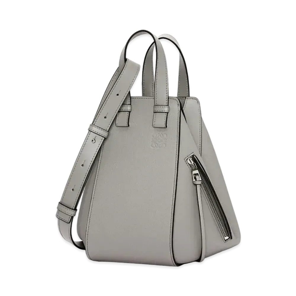 LOEWE Small Hammock Bag In Soft Grained Calfskin "Pearl Grey"