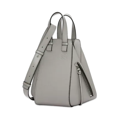 LOEWE Small Hammock Bag In Soft Grained Calfskin "Pearl Grey"