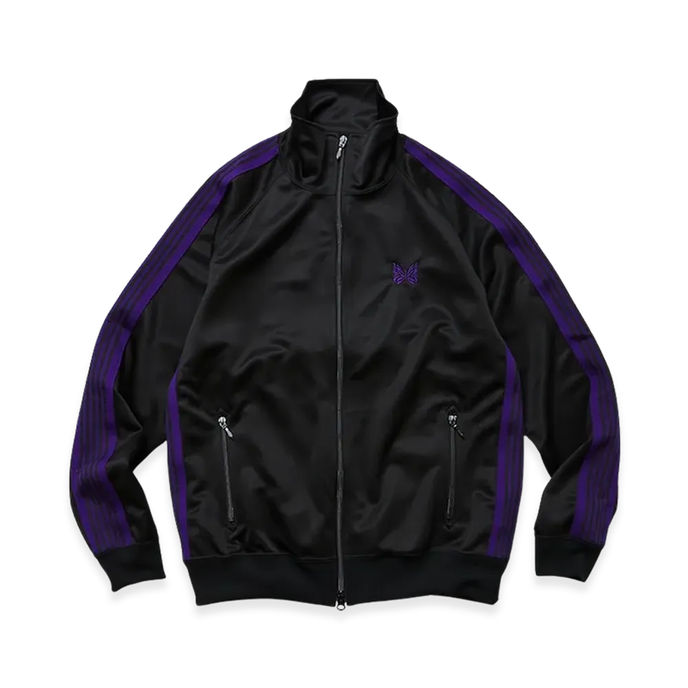 NEEDLES x Freaks Store Track Jacket Poly Smooth "BlackPurple"
