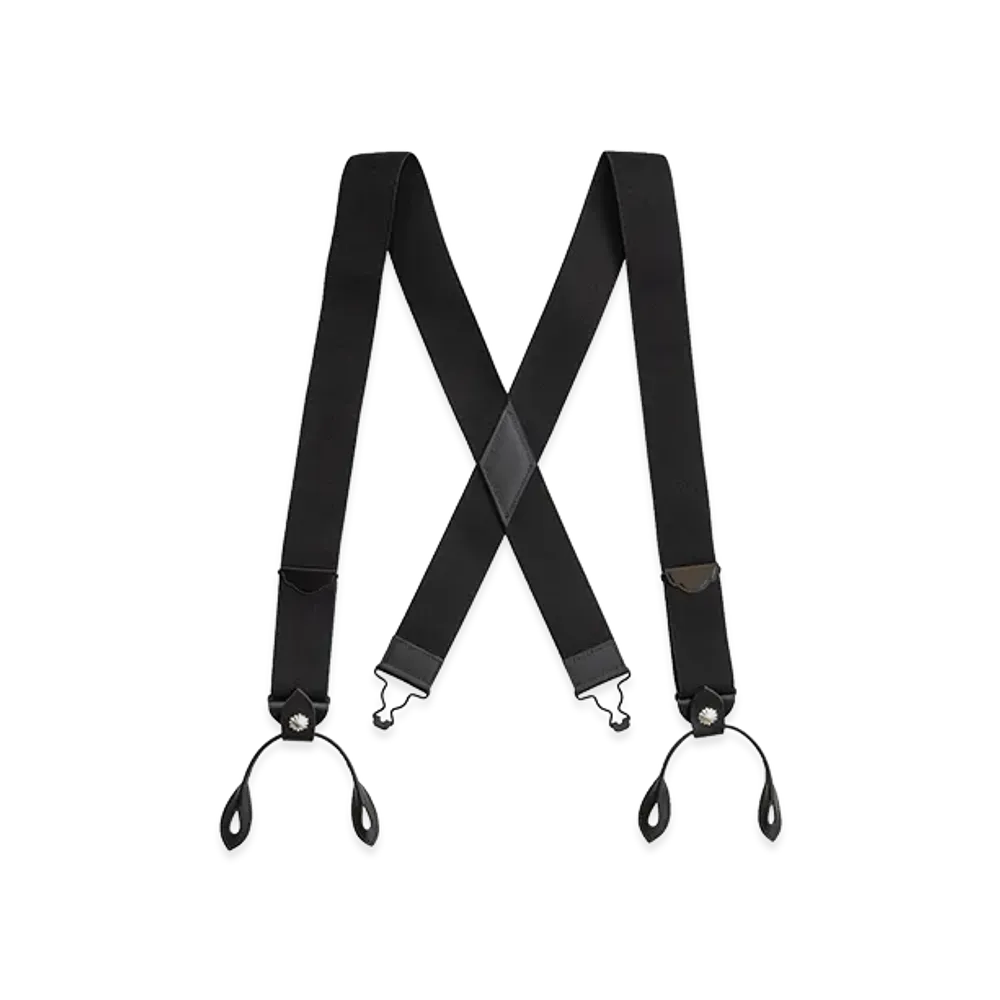SubCulture SC WWII Type Suspenders Silver Concho "Black"