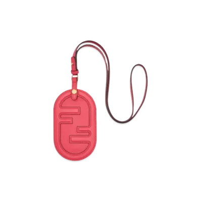 FENDI Leather Name Card Holder "Pink"