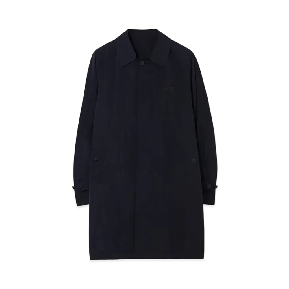Burberry Men's EKD Applique Nylon Car Coat "Smoked Navy"