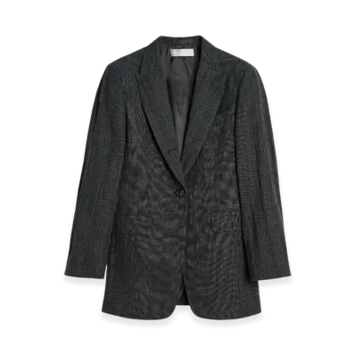 OUR LEGACY Cutaway Blazer "Stone Grey Plisse Wool"
