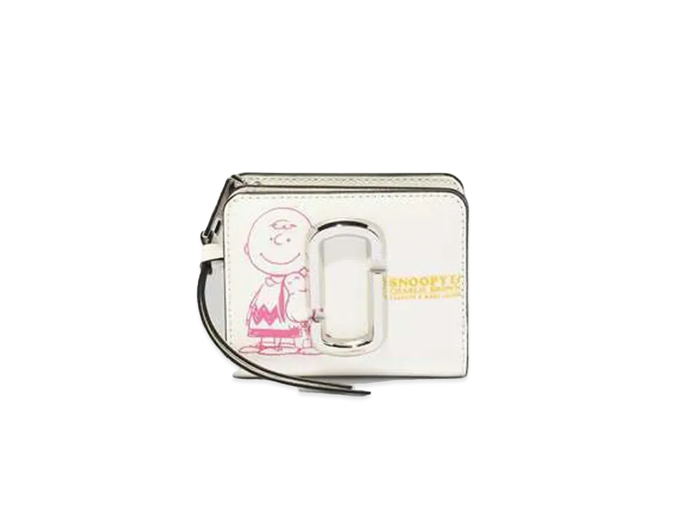 Marc Jacobs Peanuts X Marc Jacobs The Snapshot Snoopy Mini Compact Wallet "Chalk"