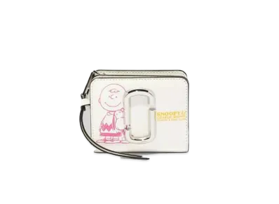 Marc Jacobs Peanuts X Marc Jacobs The Snapshot Snoopy Mini Compact Wallet "Chalk"
