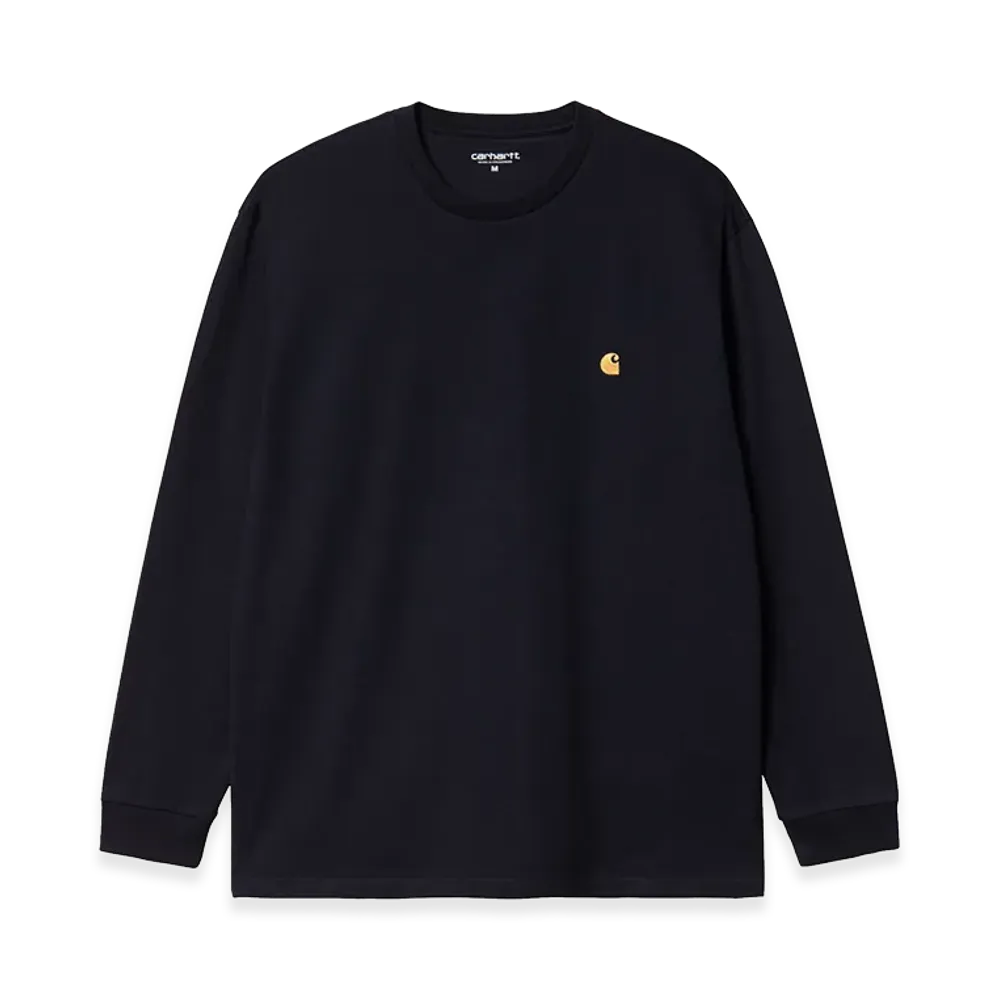 Carhartt WIP L/S Chase T-Shirt "Dark Navy/Gold"