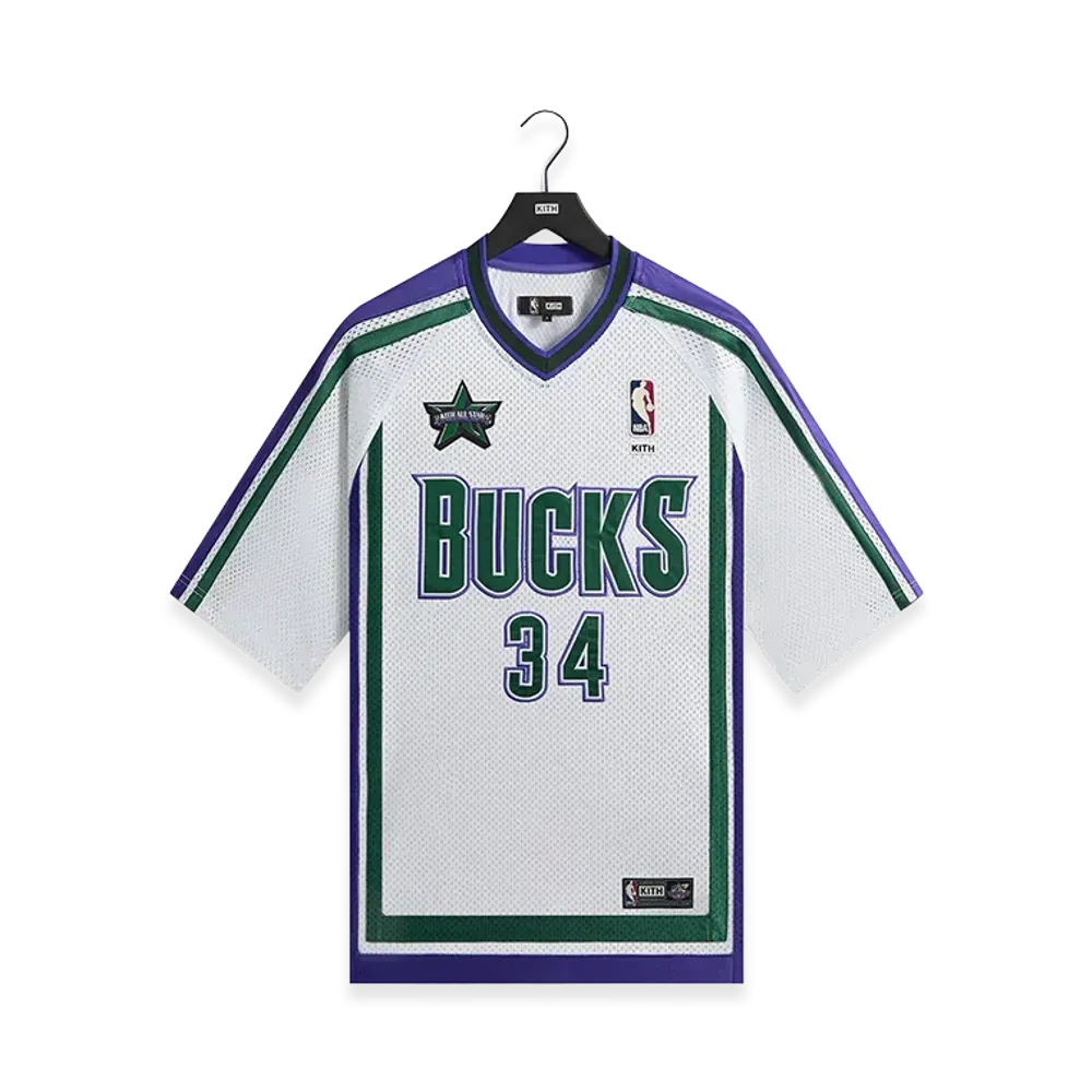 Kith x NBA All-Star Milwaukee Bucks Leon Shirt "White"