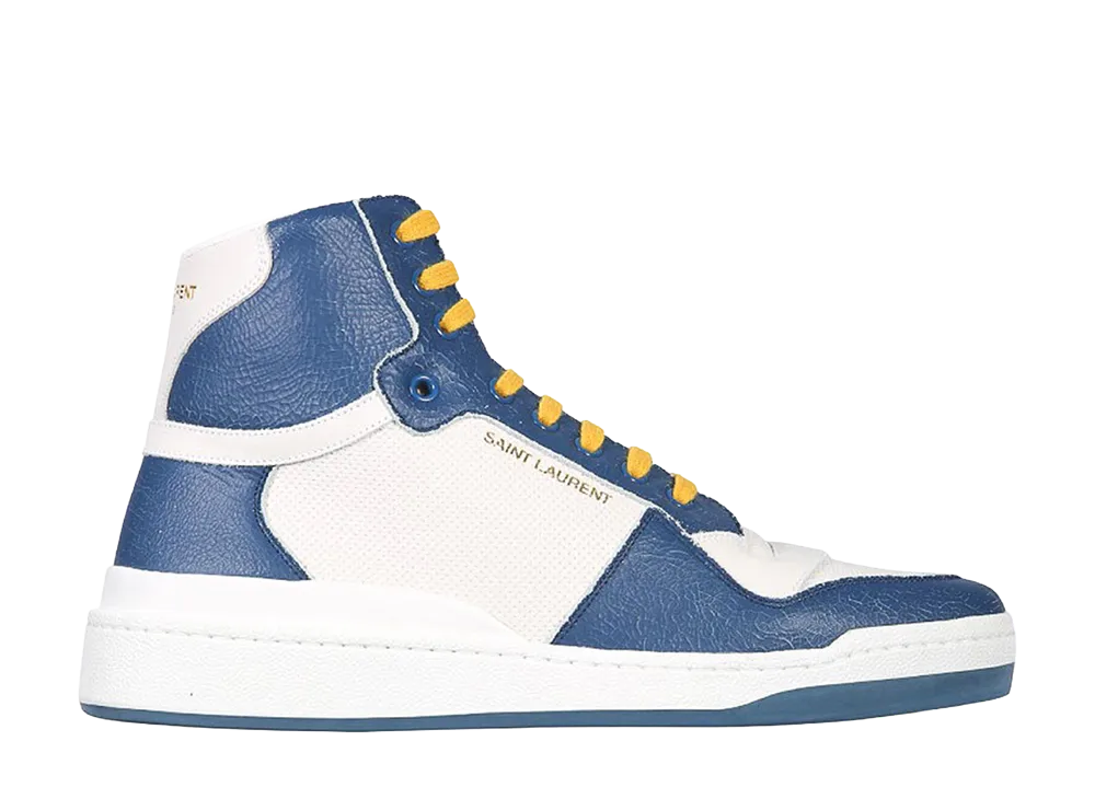 Saint Laurent SL/24 Mid Top Sneaker "Navy/Off White"