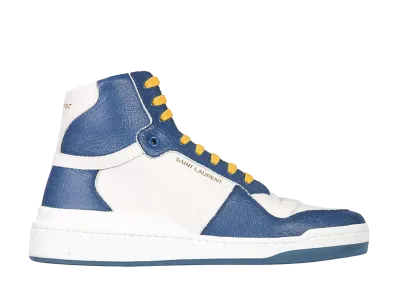 Saint Laurent SL/24 Mid Top Sneaker "Navy/Off White"