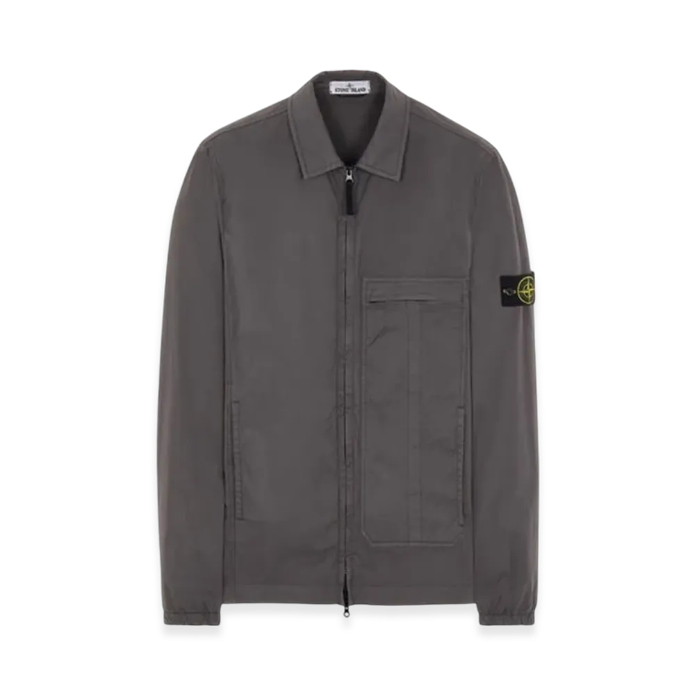Stone Island 10319 Stretch Cotton Twill Overshirt - 21SS "Pewter Grey"
