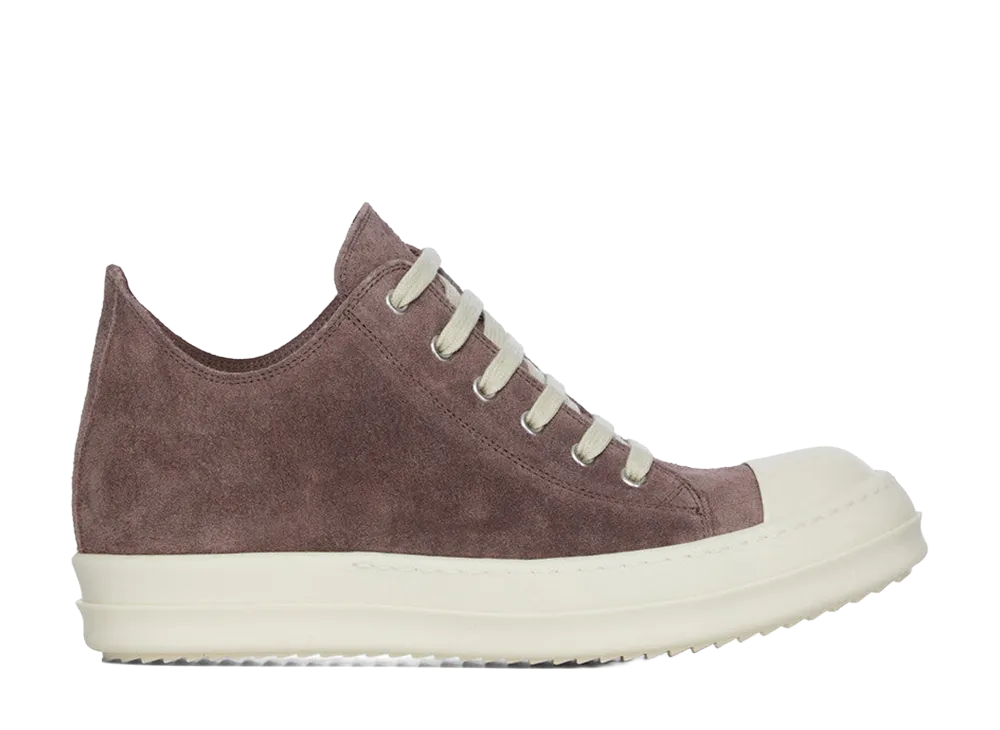 Rick Owens FW26 Tower Low Sneaks Hairy Suede "Grape/Milk"