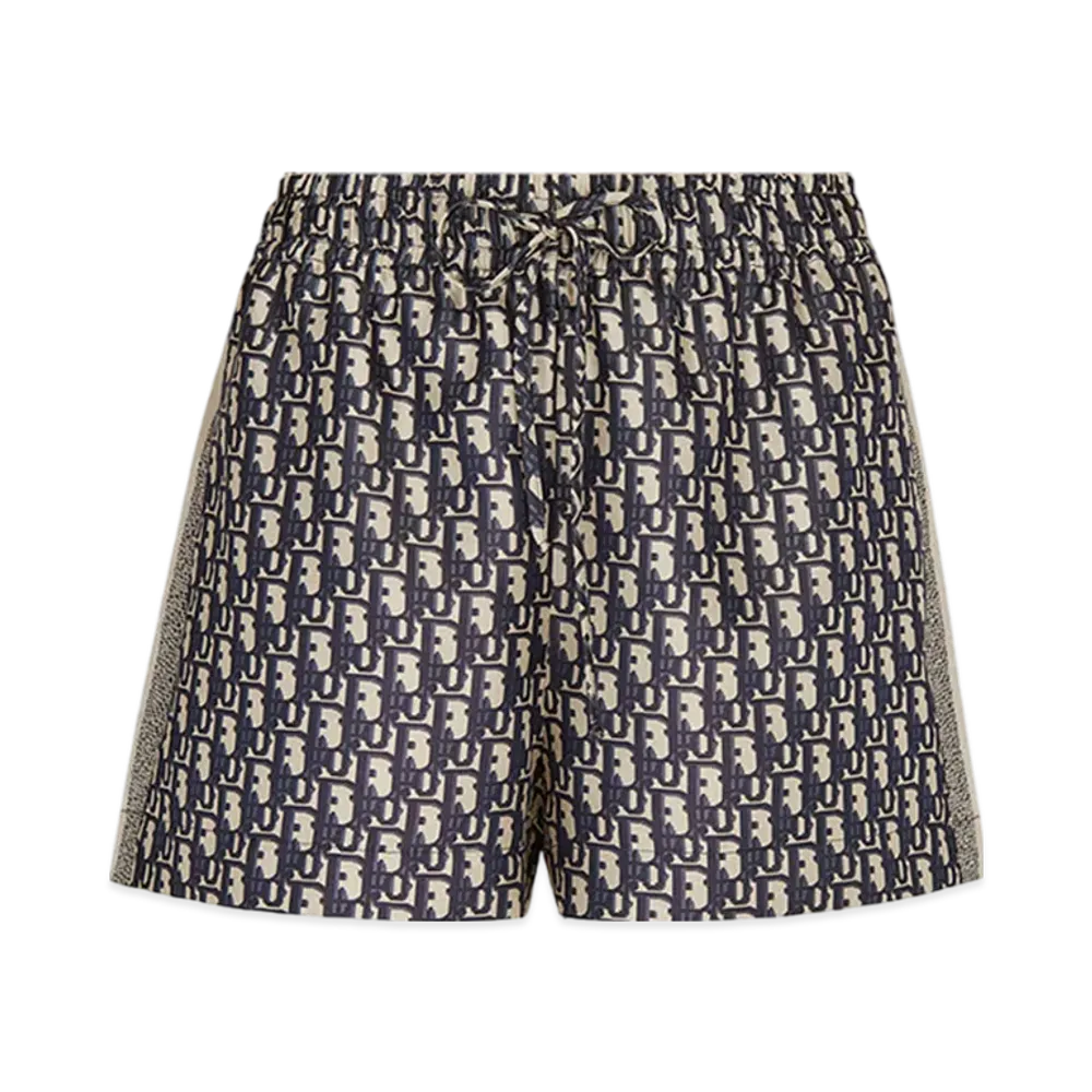 Dior Women's Chez Moi Shorts Silk Twill "Blue"