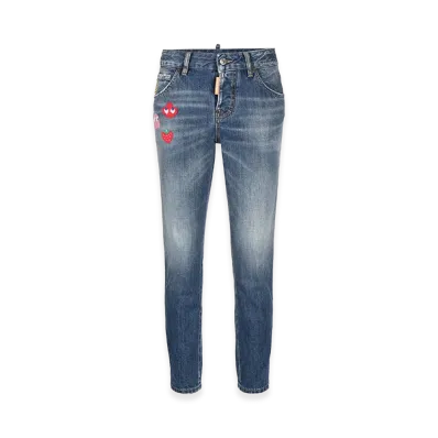 DSQUARED2 x Pac-Man Embroidered Jeans "Indigo"