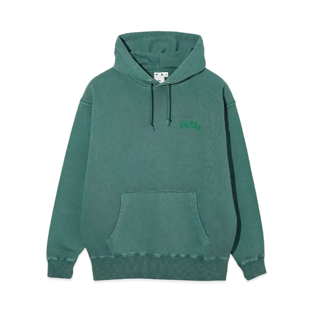 X-Girl Distressed Sweat Hoodie "Green"