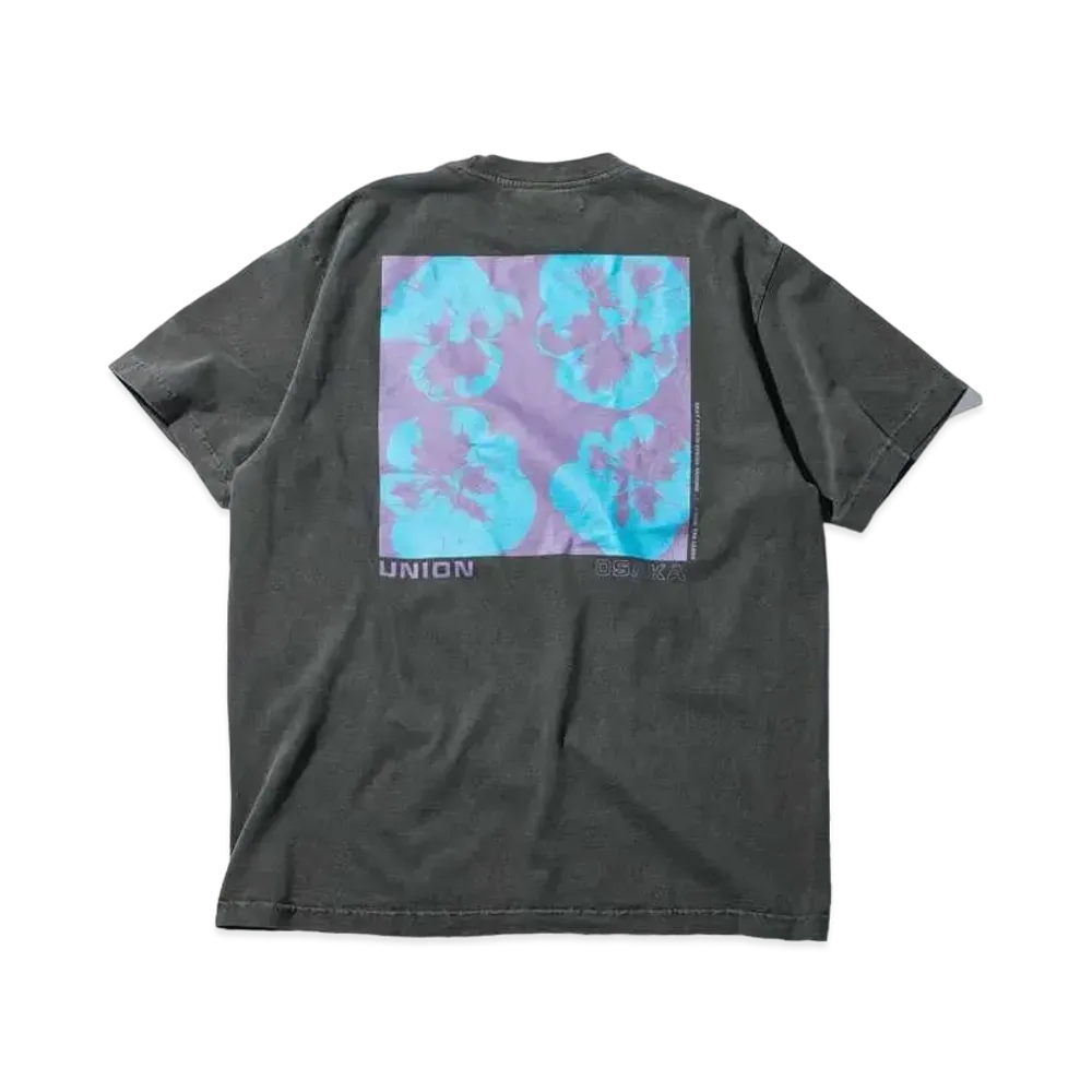 UNION Bouquet Tee Pigment Dye W/ Enzyme Wash "Black"