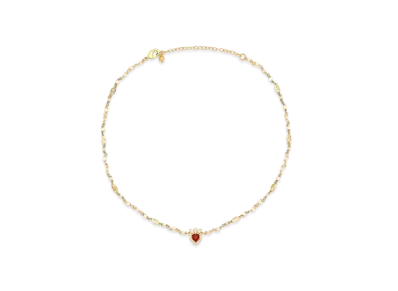 GUCCI Crystal Heart Necklace