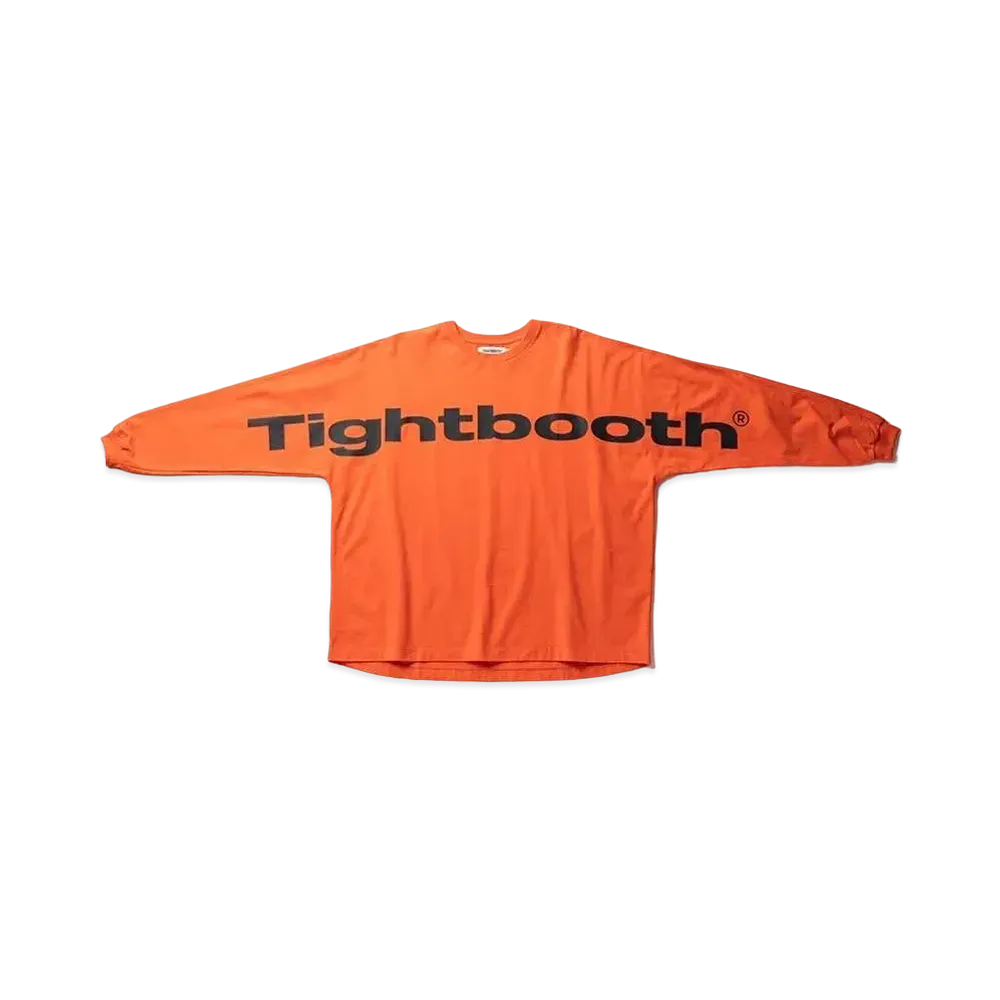 TIGHTBOOTH Big Logo LS T-shirt "Orange"