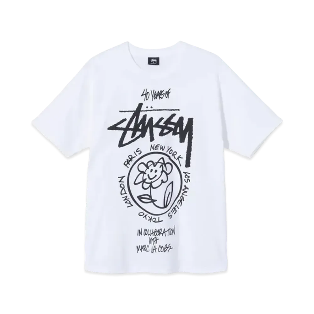Stussy x Marc Jacobs World Tour Collection T Shirt "White"