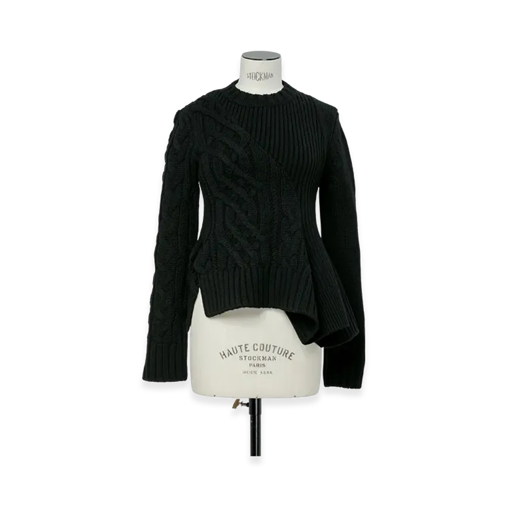 sacai Wool Knit Pullover "Black"