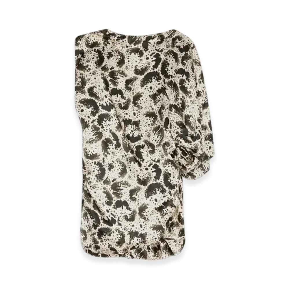 DRIES VAN NOTEN Women's Silk Draped Top "Black"