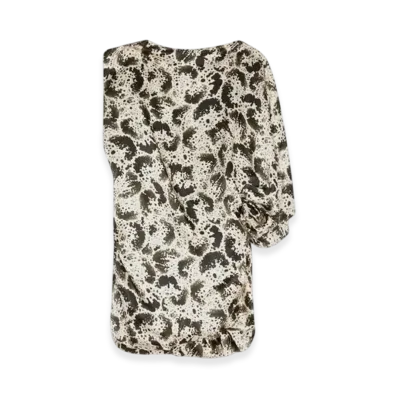 DRIES VAN NOTEN Women's Silk Draped Top "Black"