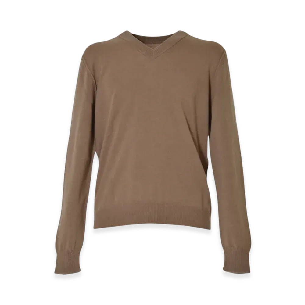 Maison Margiela V-Neck Cashmere Sweater "Camel"