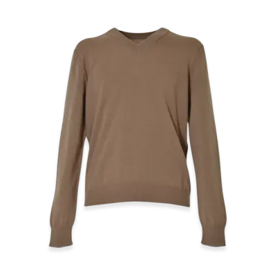Maison Margiela V-Neck Cashmere Sweater "Camel"