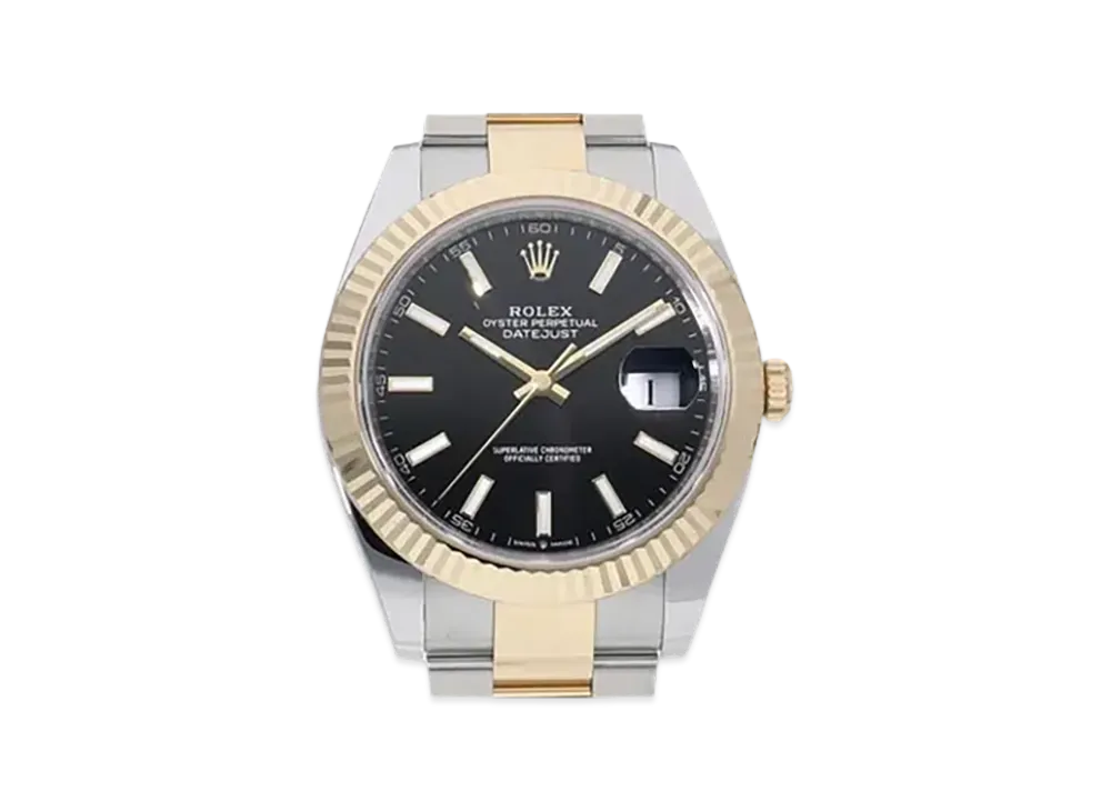 ロレックス デイトジャスト 41 黒文字盤 126333