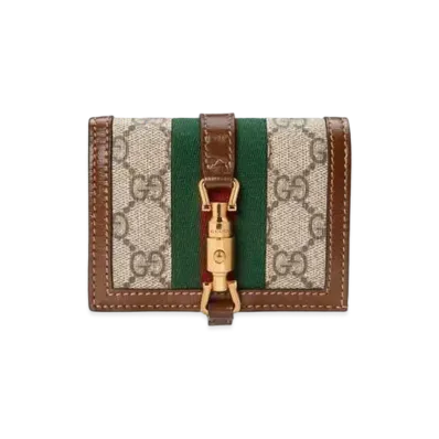 GUCCI Jackie 1961 Card Case Wallet "Beige"