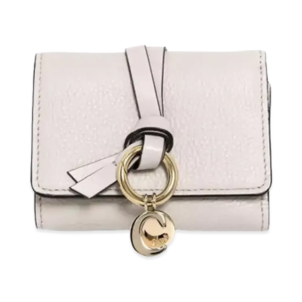Chloe Women's Leather Alphabet Wallet "Wild Grey"