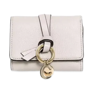 Chloe Women's Leather Alphabet Wallet "Wild Grey"