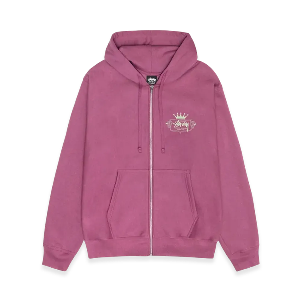 Stussy Built To Last Zip Hoodie "Berry"